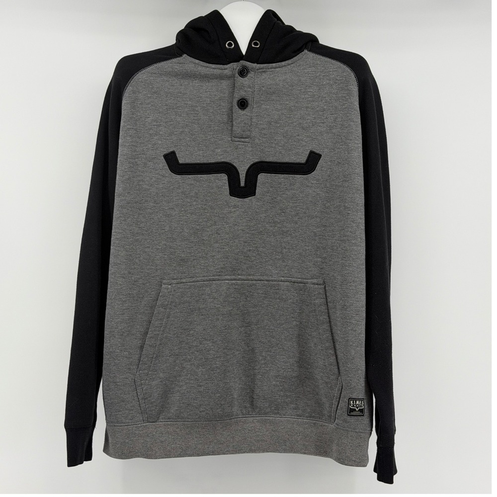 Kimes Ranch Hoodie Mens M Pullover Fleece Western Graphic Logo Ranch Rodeo